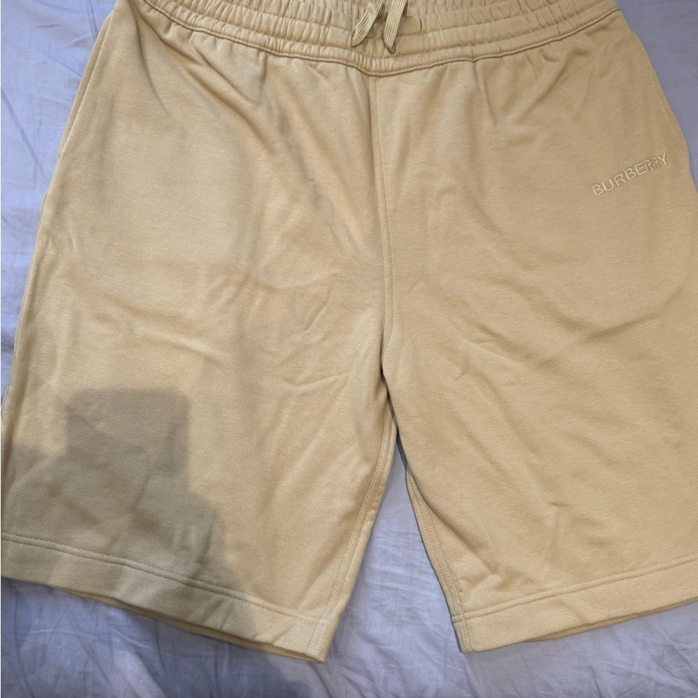 Burberry Men’s Beige Drawstring Athletic Shorts L&XL